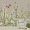 Poppy Flower Wall Stickers Bird Butterfly Wall Decor Decals Peel and Stick Floral